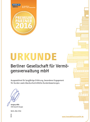 Immobilienscout24 Premium Partner 2016