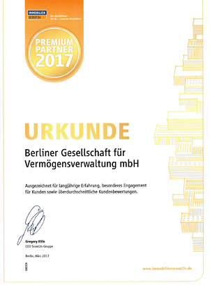 Immobilienscout24 Premium Partner 2017